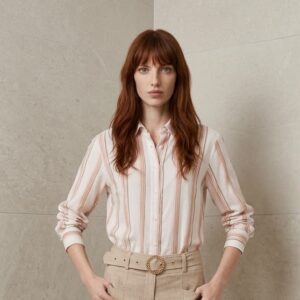 Camisa linho com viscose